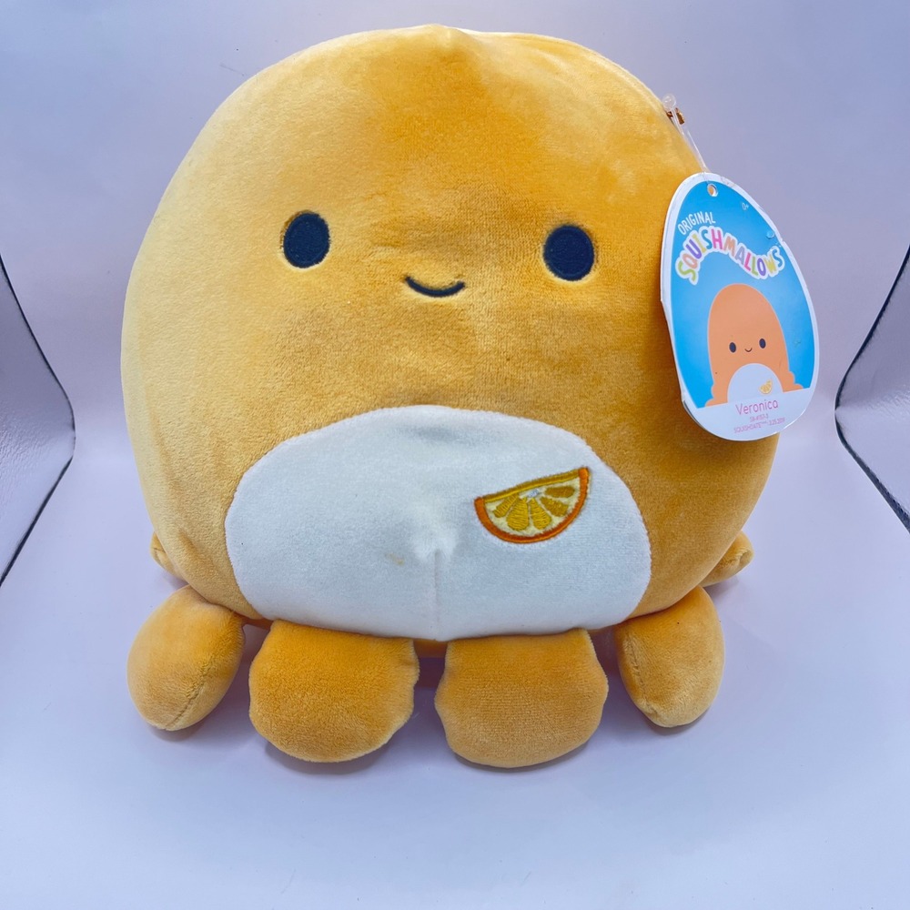 Squishmallows Veronica Octopus Plush 8 Inch Orange Citrus Slice 2019 RARE